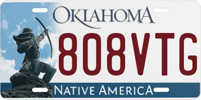 OK license plate 808VTG