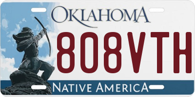 OK license plate 808VTH