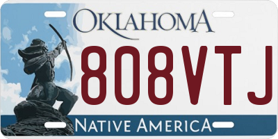 OK license plate 808VTJ
