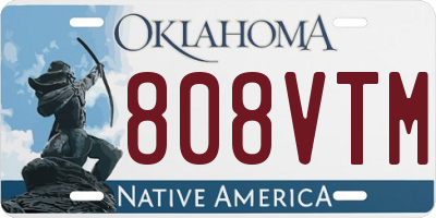 OK license plate 808VTM