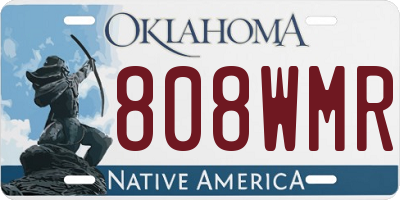 OK license plate 808WMR