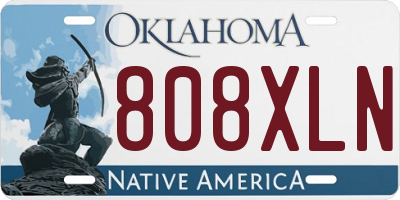 OK license plate 808XLN