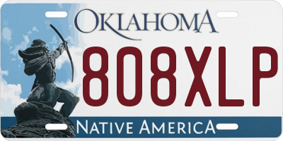 OK license plate 808XLP