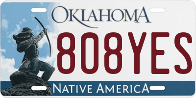 OK license plate 808YES