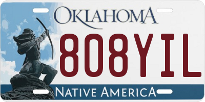 OK license plate 808YIL