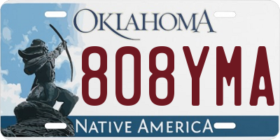 OK license plate 808YMA
