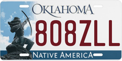 OK license plate 808ZLL