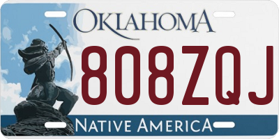 OK license plate 808ZQJ