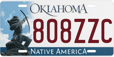 OK license plate 808ZZC