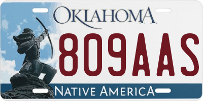 OK license plate 809AAS