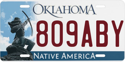 OK license plate 809ABY