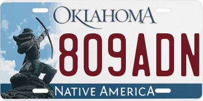 OK license plate 809ADN
