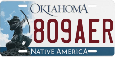 OK license plate 809AER
