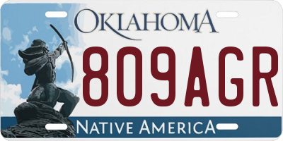 OK license plate 809AGR