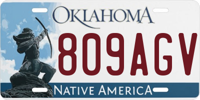 OK license plate 809AGV