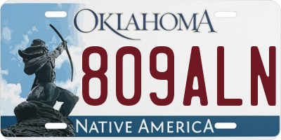 OK license plate 809ALN