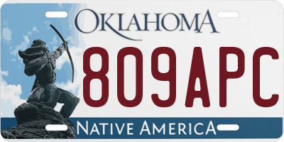 OK license plate 809APC