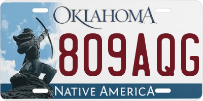 OK license plate 809AQG