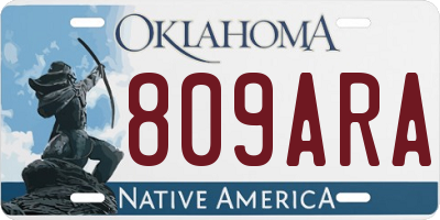 OK license plate 809ARA