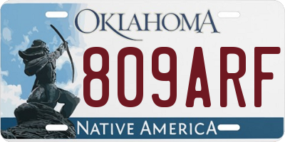 OK license plate 809ARF