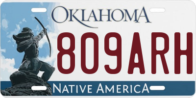 OK license plate 809ARH