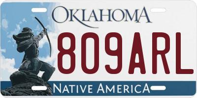OK license plate 809ARL