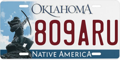 OK license plate 809ARU
