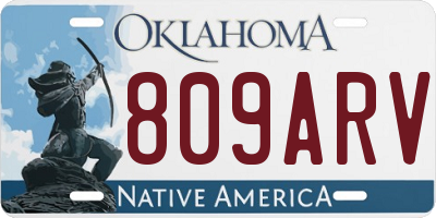 OK license plate 809ARV