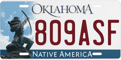 OK license plate 809ASF