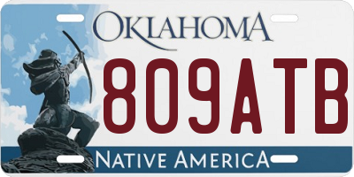 OK license plate 809ATB