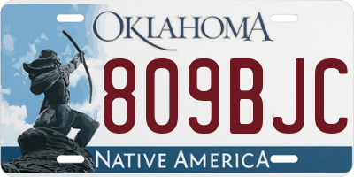 OK license plate 809BJC