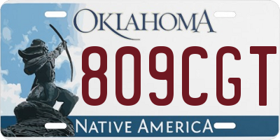 OK license plate 809CGT