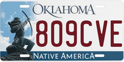 OK license plate 809CVE
