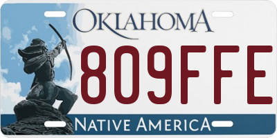 OK license plate 809FFE