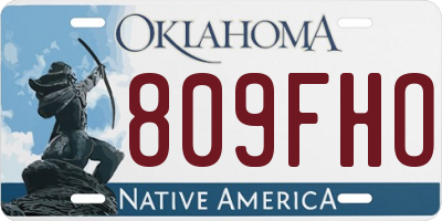 OK license plate 809FHO