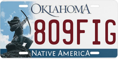OK license plate 809FIG