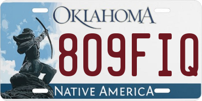 OK license plate 809FIQ