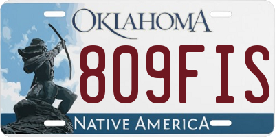 OK license plate 809FIS