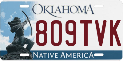 OK license plate 809TVK