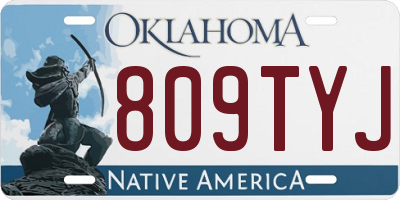 OK license plate 809TYJ