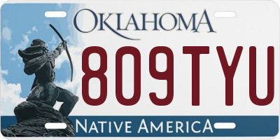 OK license plate 809TYU