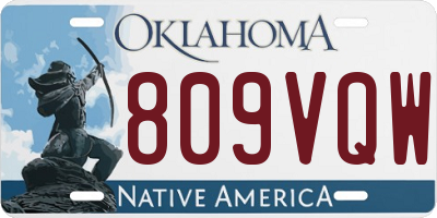 OK license plate 809VQW