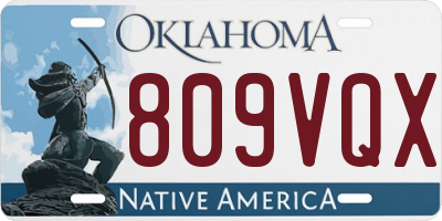 OK license plate 809VQX