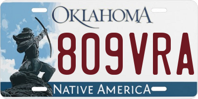 OK license plate 809VRA