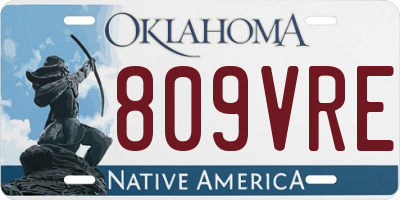 OK license plate 809VRE
