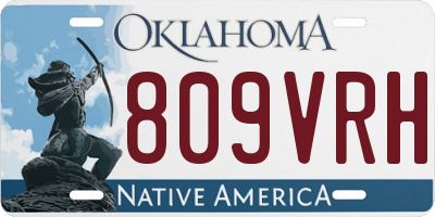 OK license plate 809VRH