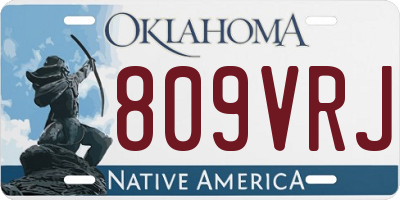OK license plate 809VRJ