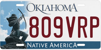 OK license plate 809VRP