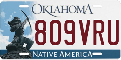 OK license plate 809VRU