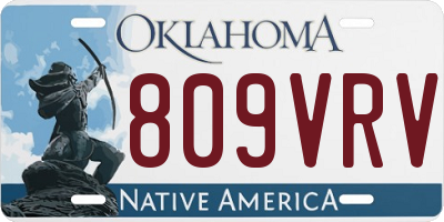 OK license plate 809VRV